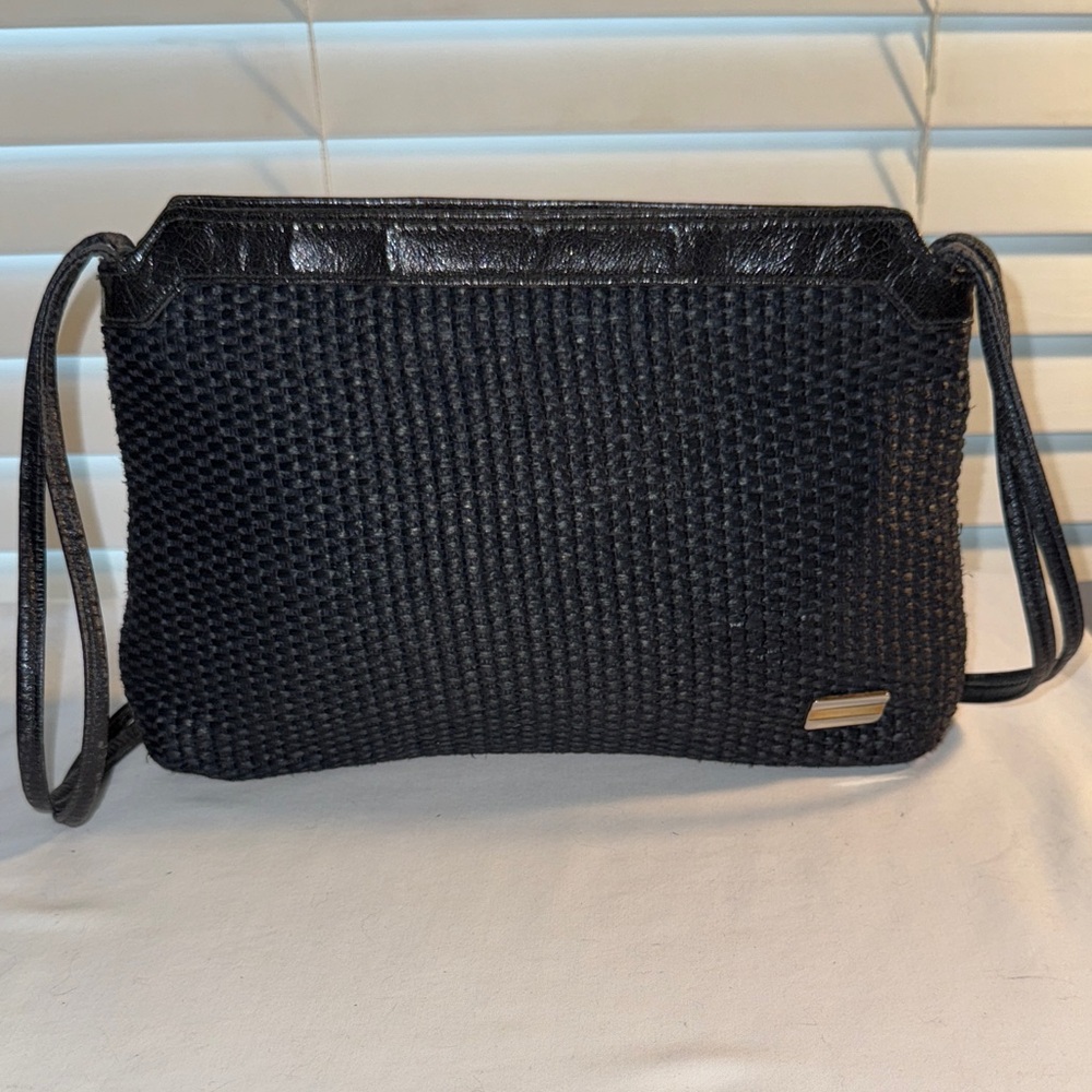 Vintage Maryann Rosenfeld Black Woven Shoulder Bag